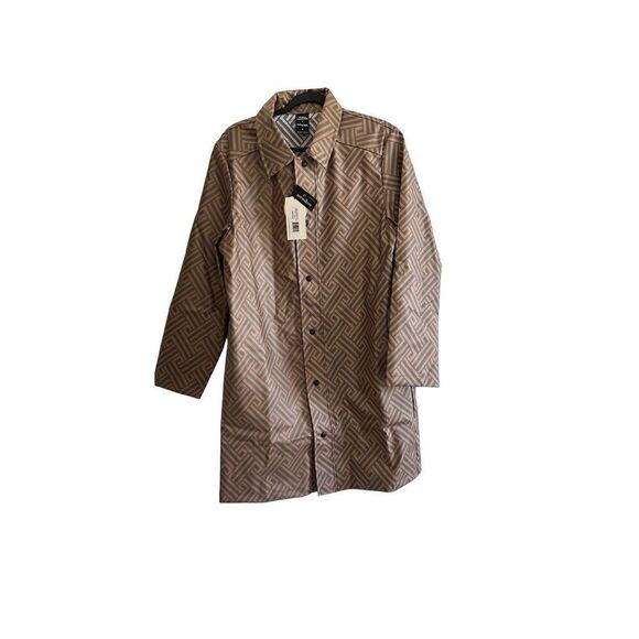 NWT V Force Collection By New Designer Space MEN'S URBANE COAT GEOMETRIC PRINT S - Picture 2 of 15